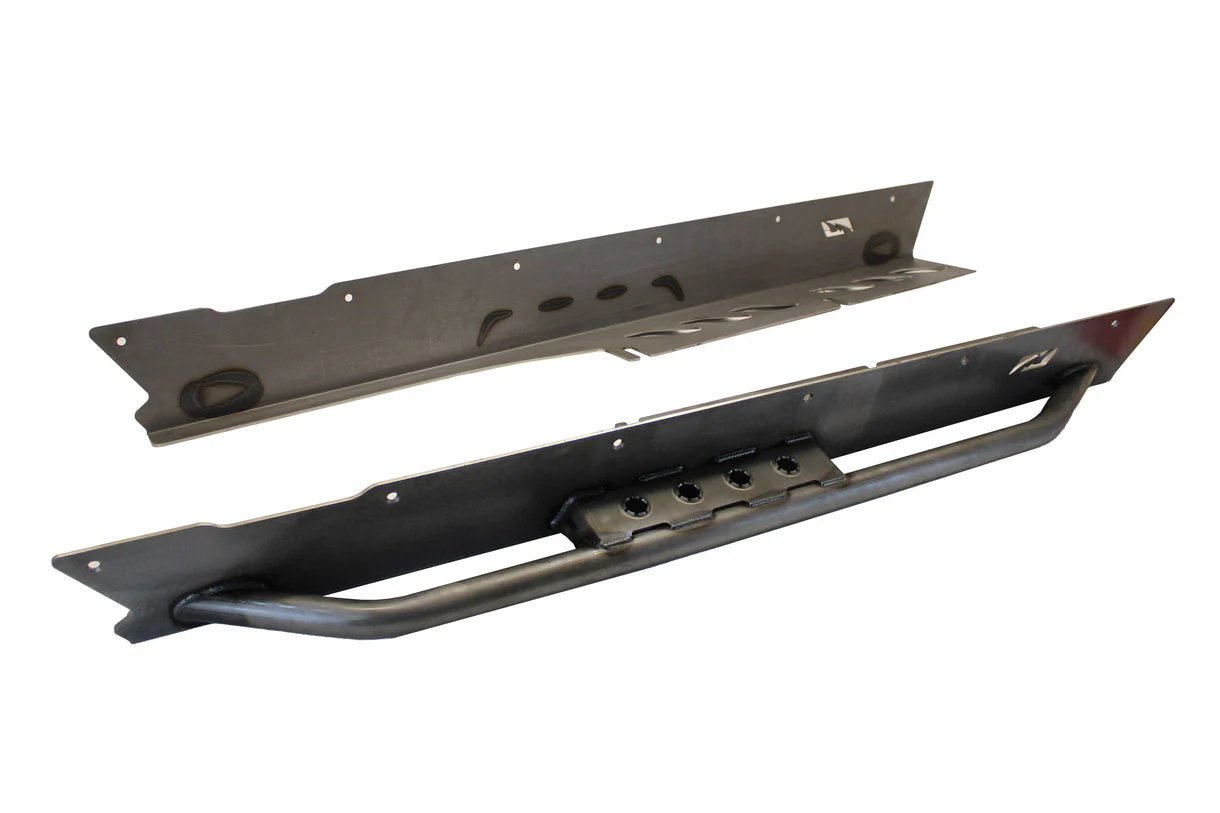 Rocker Guard w/Tube Step for Jeep LJ Unlimited with Comp Corners Notched for Motobilt TJ/LJ Front Fenders - MB1062-S-FND
