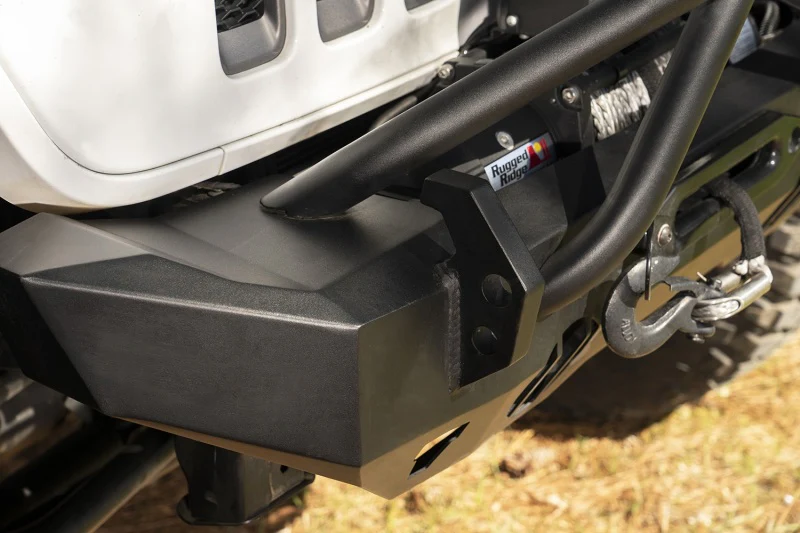 Rugged Ridge HD Bumper Stubby Front 07-18 Jeep Wrangler JK 18-20 Jeep Wrangler JL 2020 JT - Image 4