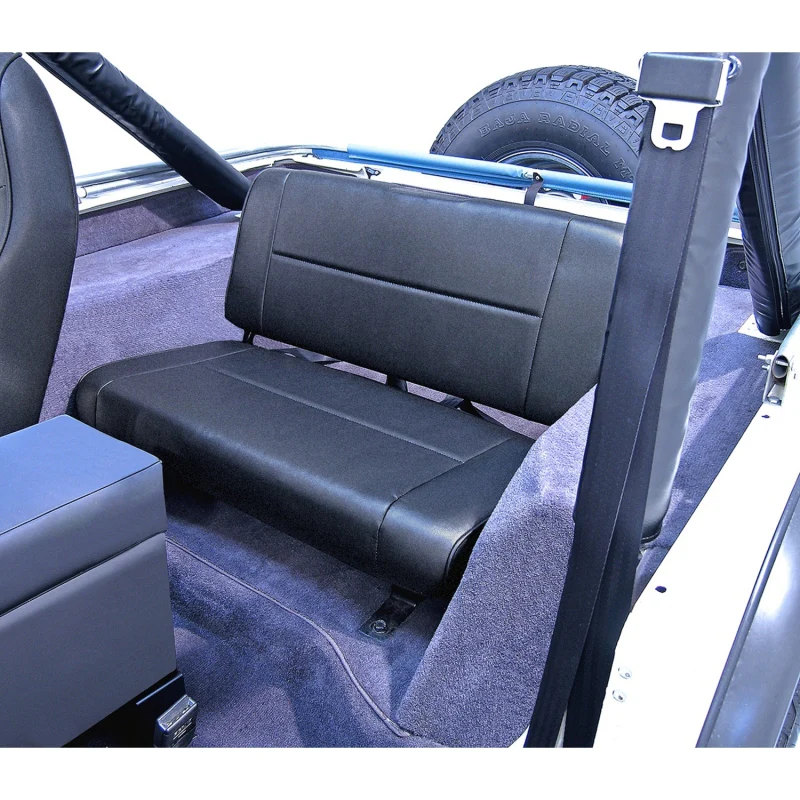 Rugged Ridge Standard Rear Seat Black Denim 55-95 Jeep CJ / Jeep Wrangler - Image 2