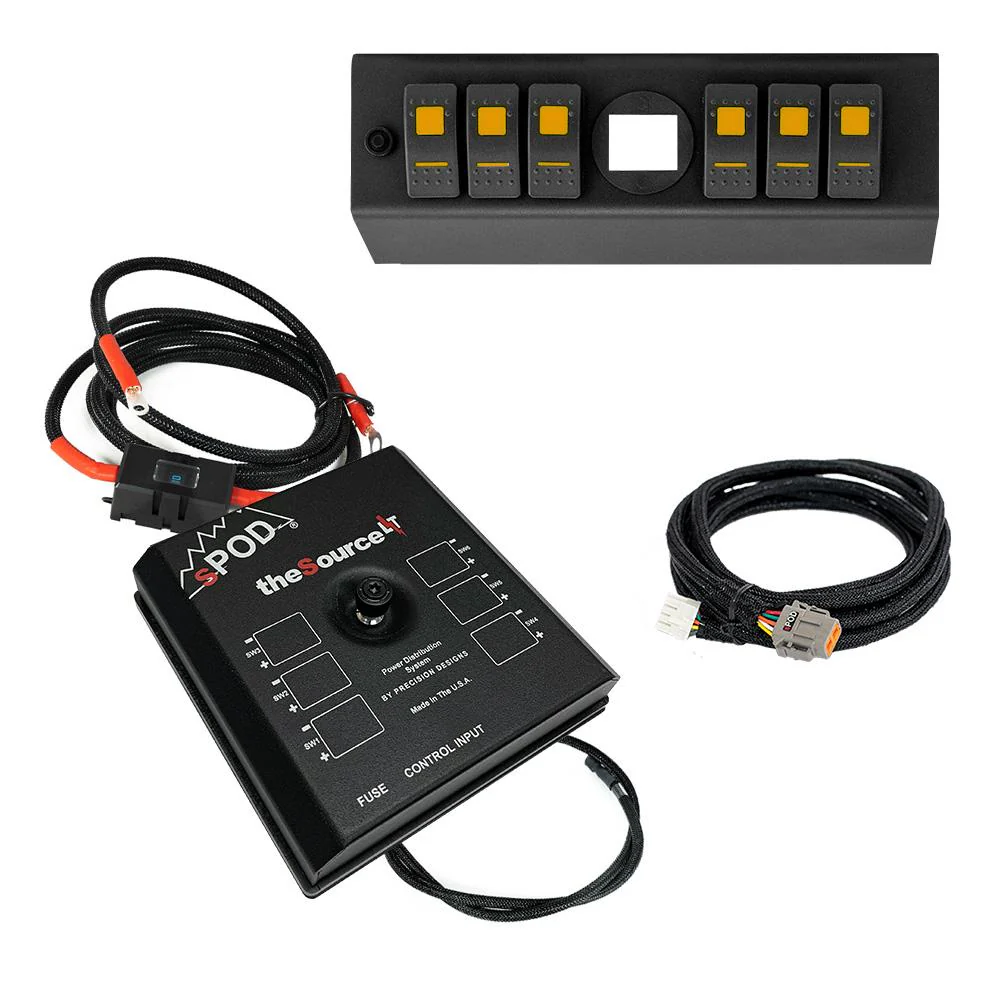 SourceLT w/ Genesis Adapter and Amber LED Switch Panel for JK 2009-2018 - 873125