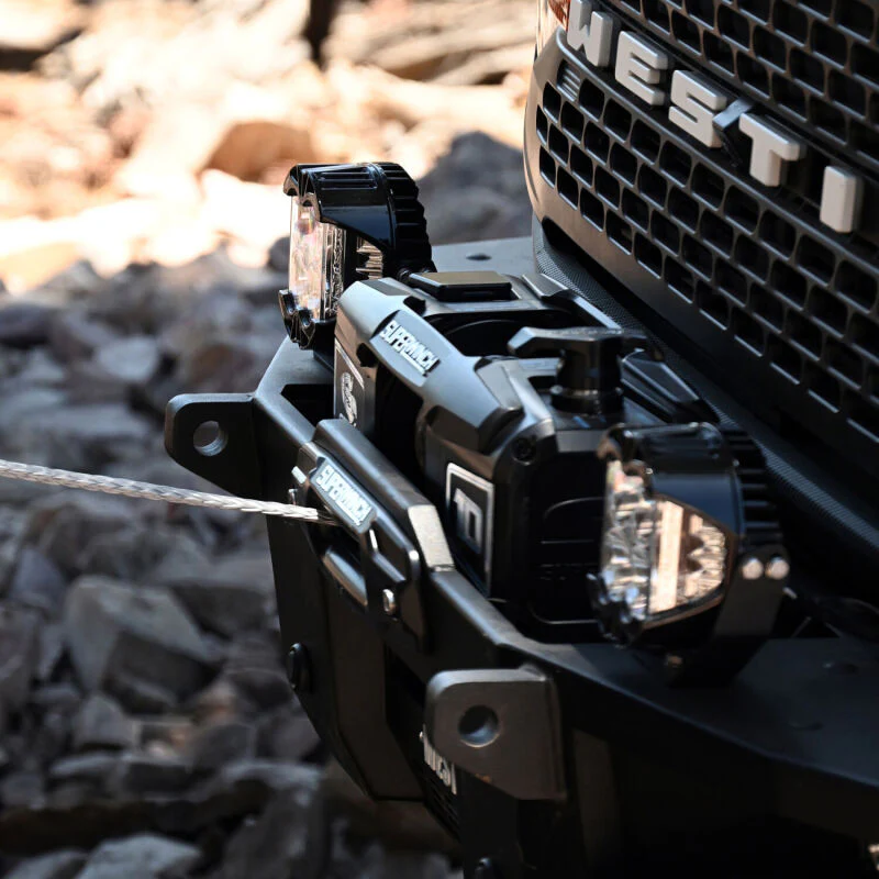 Superwinch 10000 LBS 12V DC 3/8in x 54ft Synthetic Rope Scorpion 10000SR Winch - Black Powdercoat - Image 7