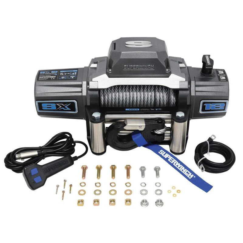 Superwinch 12000 LBS 12V DC 3/8in x 85ft Wire Rope SX 12000 Winch - Graphite - Image 11