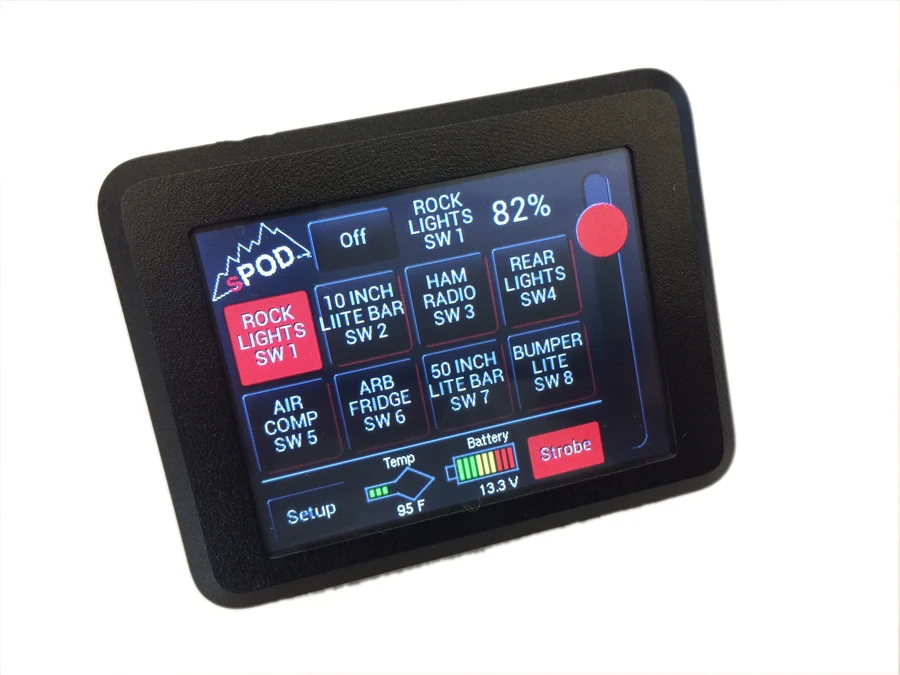TJ Swicth Panel 8 Circuit Source SE W/Touchscreen 97-06 Wrangler TJ sPOD - 8-700-TS-TJ - Image 4