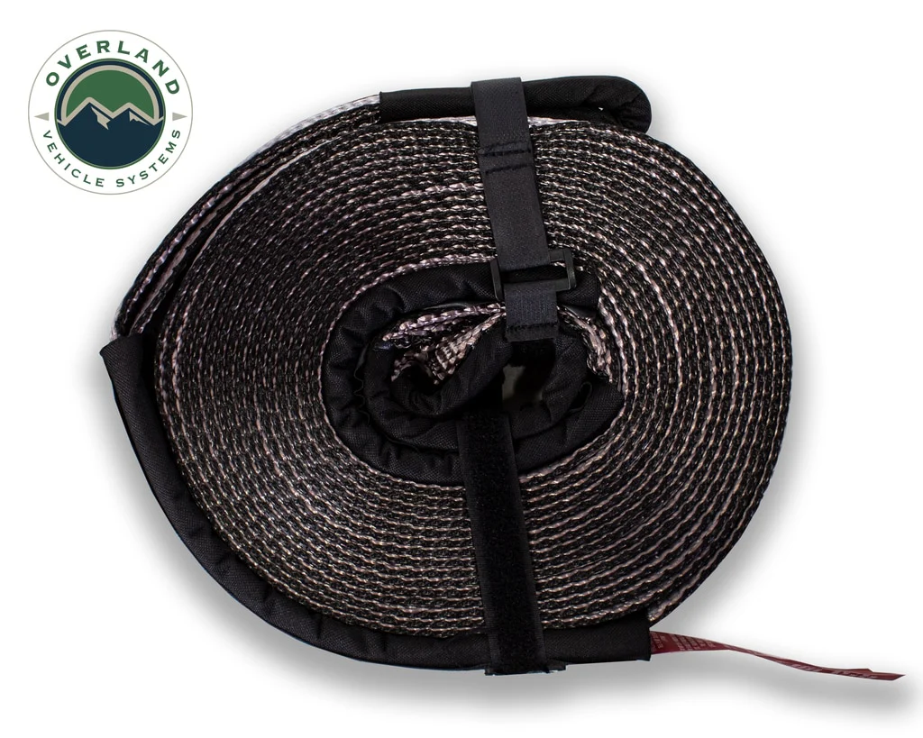 Tow Strap 20000 lbs - 2 x 30' Gray With Black Ends Overland Vehicle Systems - 19059916 - Image 6