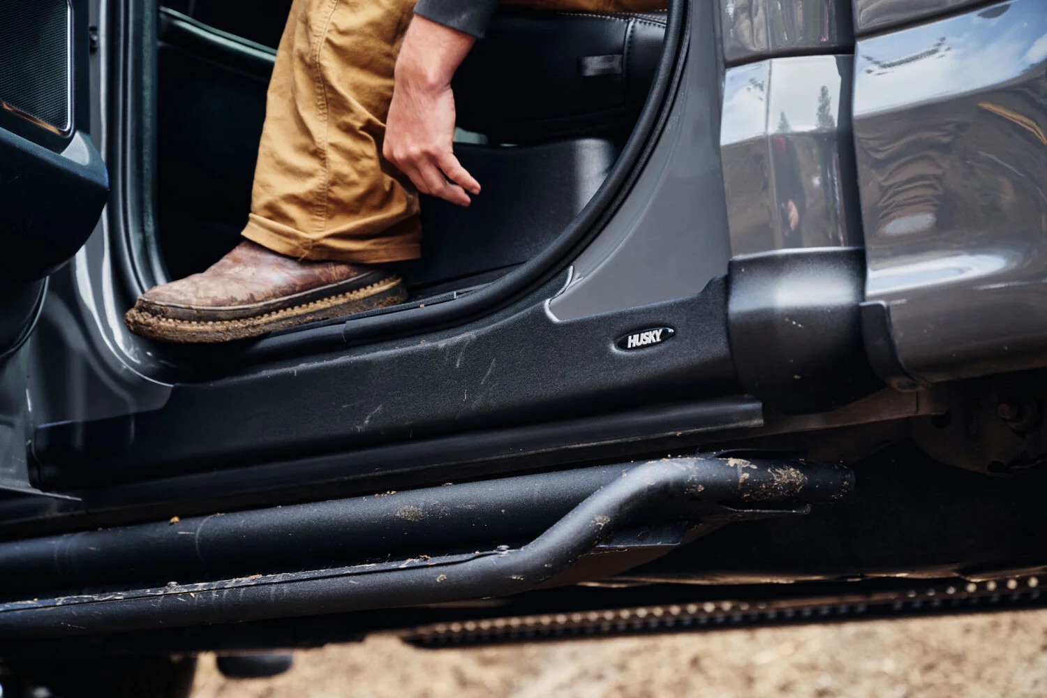 Trail Armor Rocker Panel Black, Incl. Side Panels/Sill Plate Cover For 2021-2025 F-150 Husky Liners - 2874125