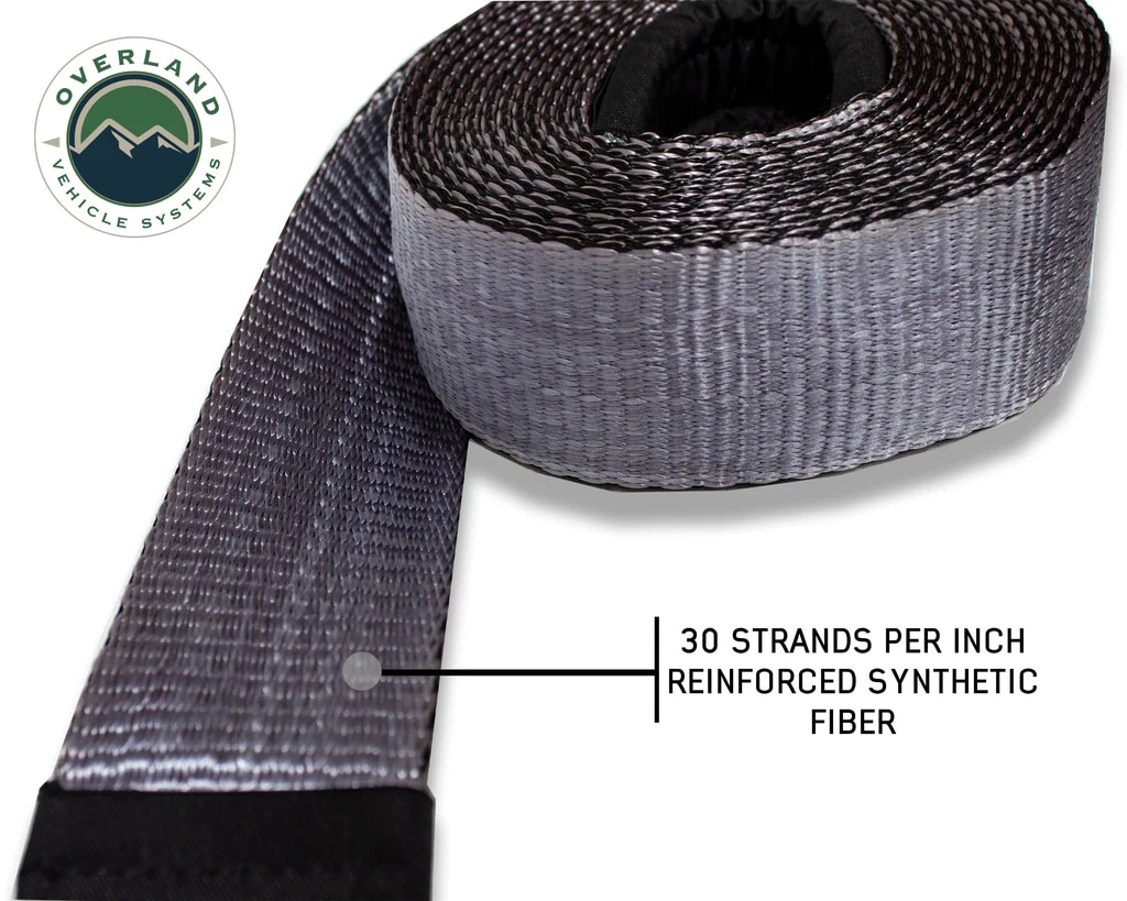 Tree Saver Tow Strap 40,000 lb. Gray With Storage Bag Overland Vehicle Systems - 19079916 - Image 7