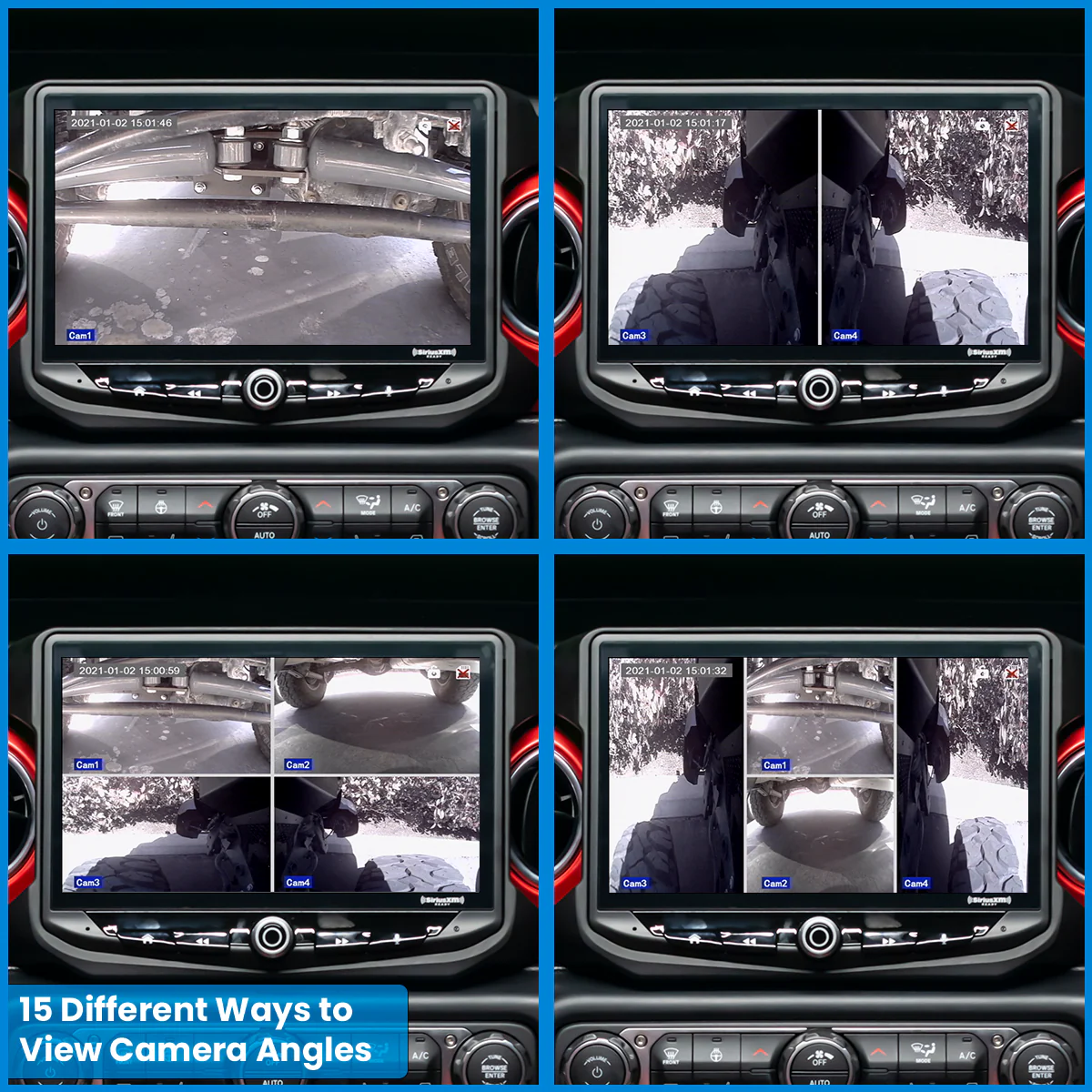 Universal Off-Road Underbody Four-Camera Kit with Built-in DVR - Image 4