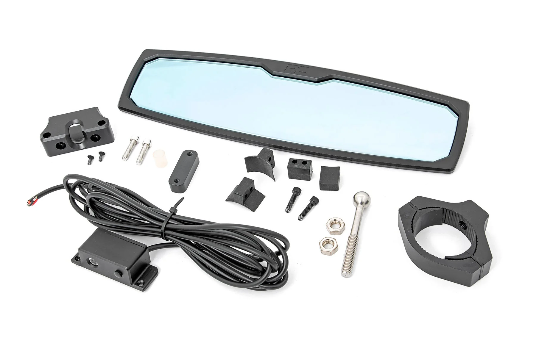 UTV Aluminum Rear View with Mirror Dome Light 1.75-2 Inch Mount Rough Country - 99007A - Image 8