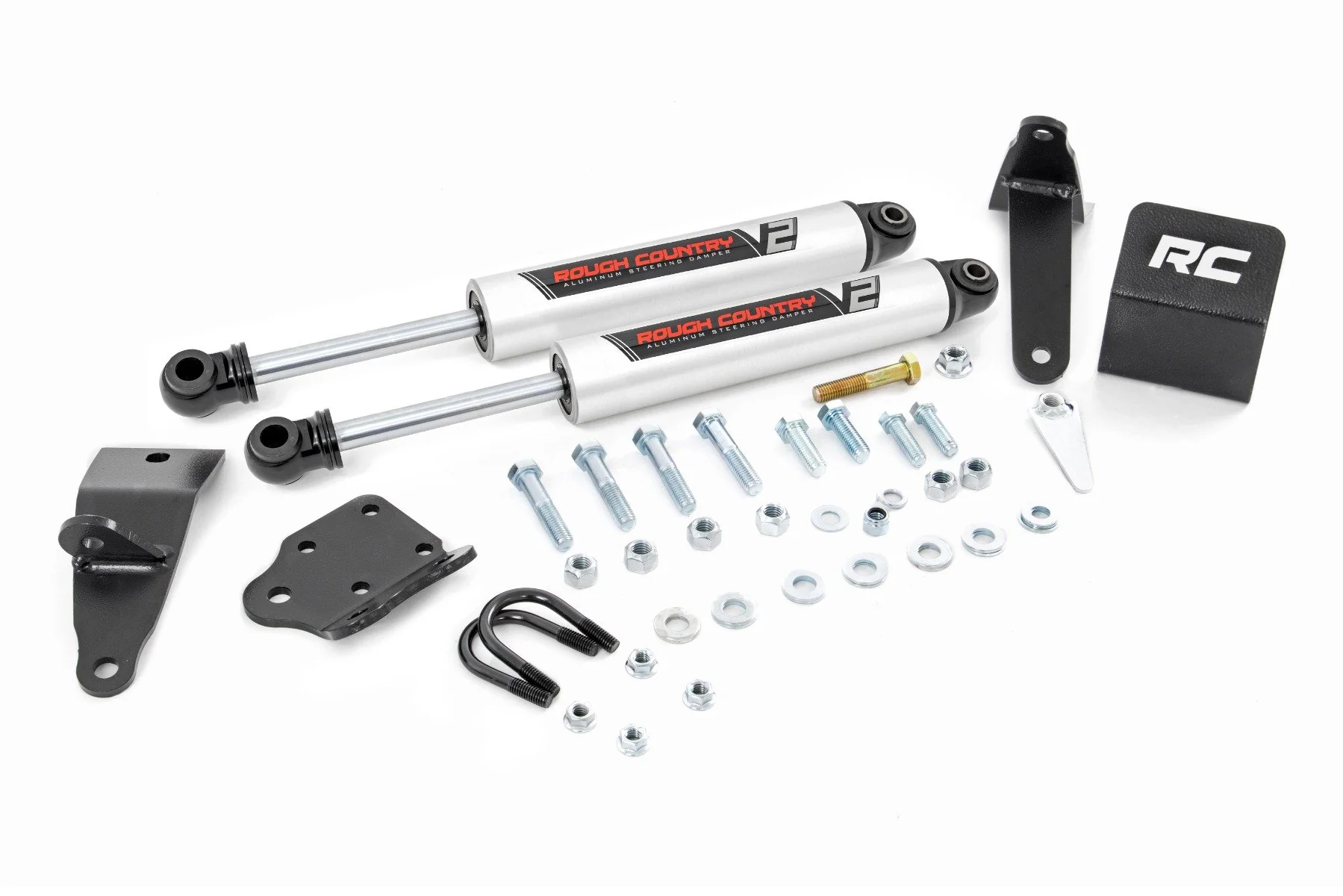 V2 Steering Stabilizer Dual 10-13 Ram 2500/10-12 3500 4WD Rough Country - 8749570 - Image 3
