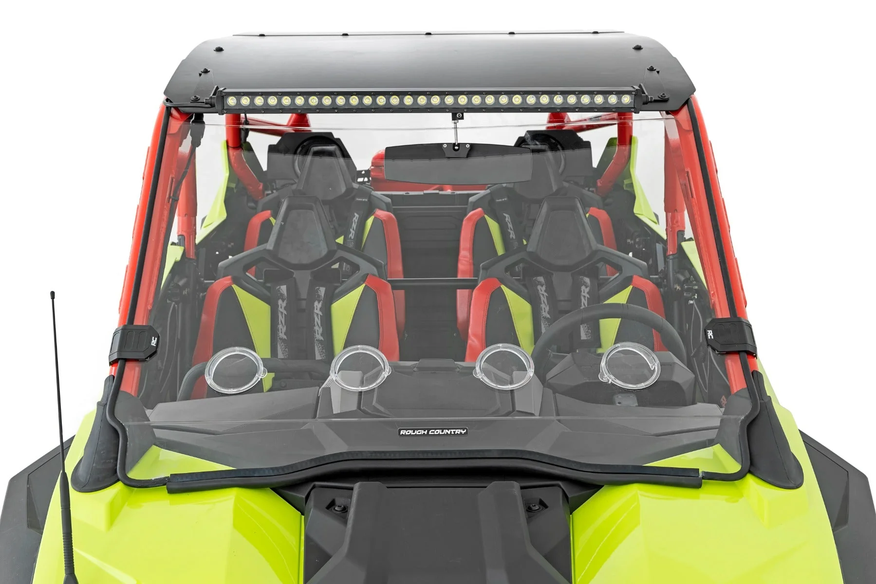 Vented Full Windshield Scratch Resistant Bolt On Roof Polaris RZR Pro R (2022) Rough Country - 98202210 - Image 2