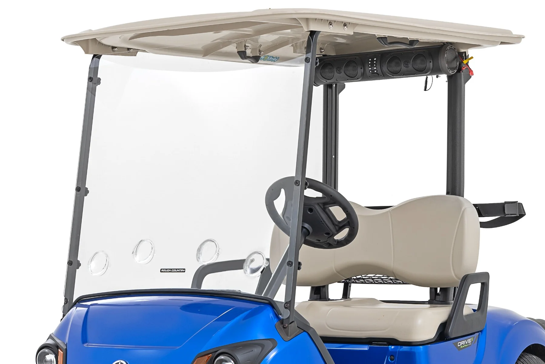 Vented Full Windshield Scratch Resistant Yamaha Drive2 Golf Cart (2022) Rough Country - 98202240 - Image 10