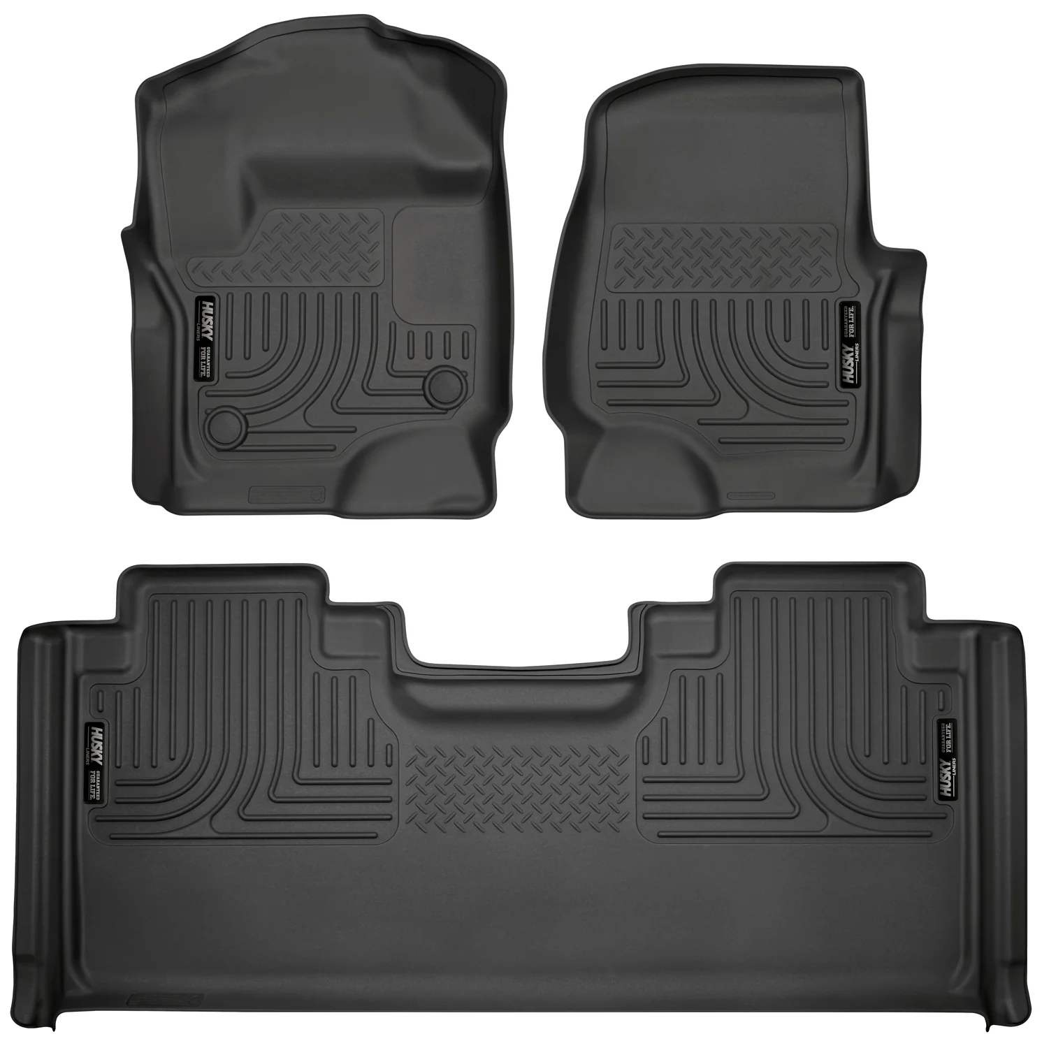 Weatherbeater Front & 2nd Seat Floor Liners For 2017-2024 F-250/F-350 Super Duty Husky Liners - 94071