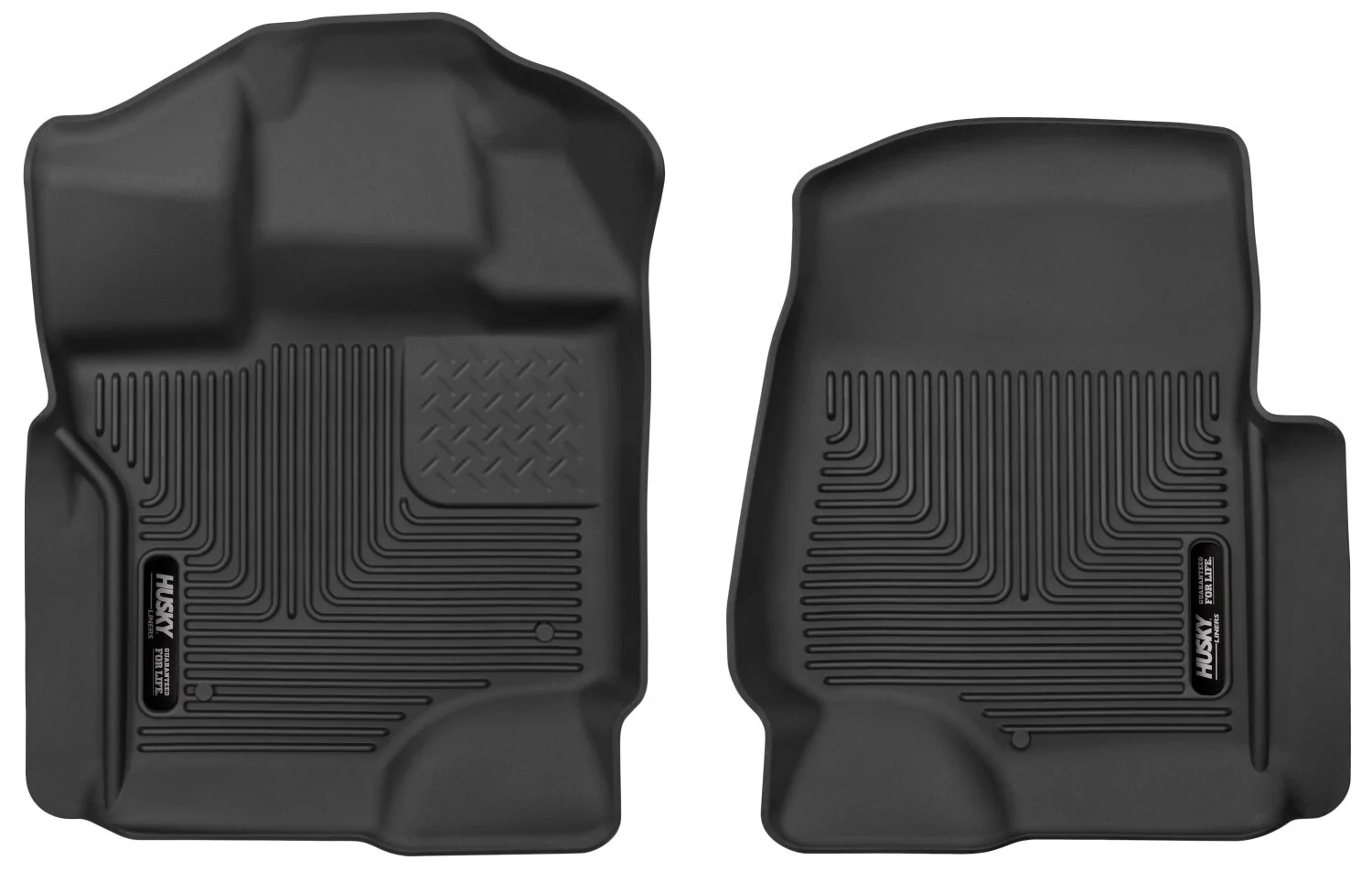 17-18 Ford F-250/ /F-350/F-450 Super Duty Front Floor Liners Black Husky Liners - 13301