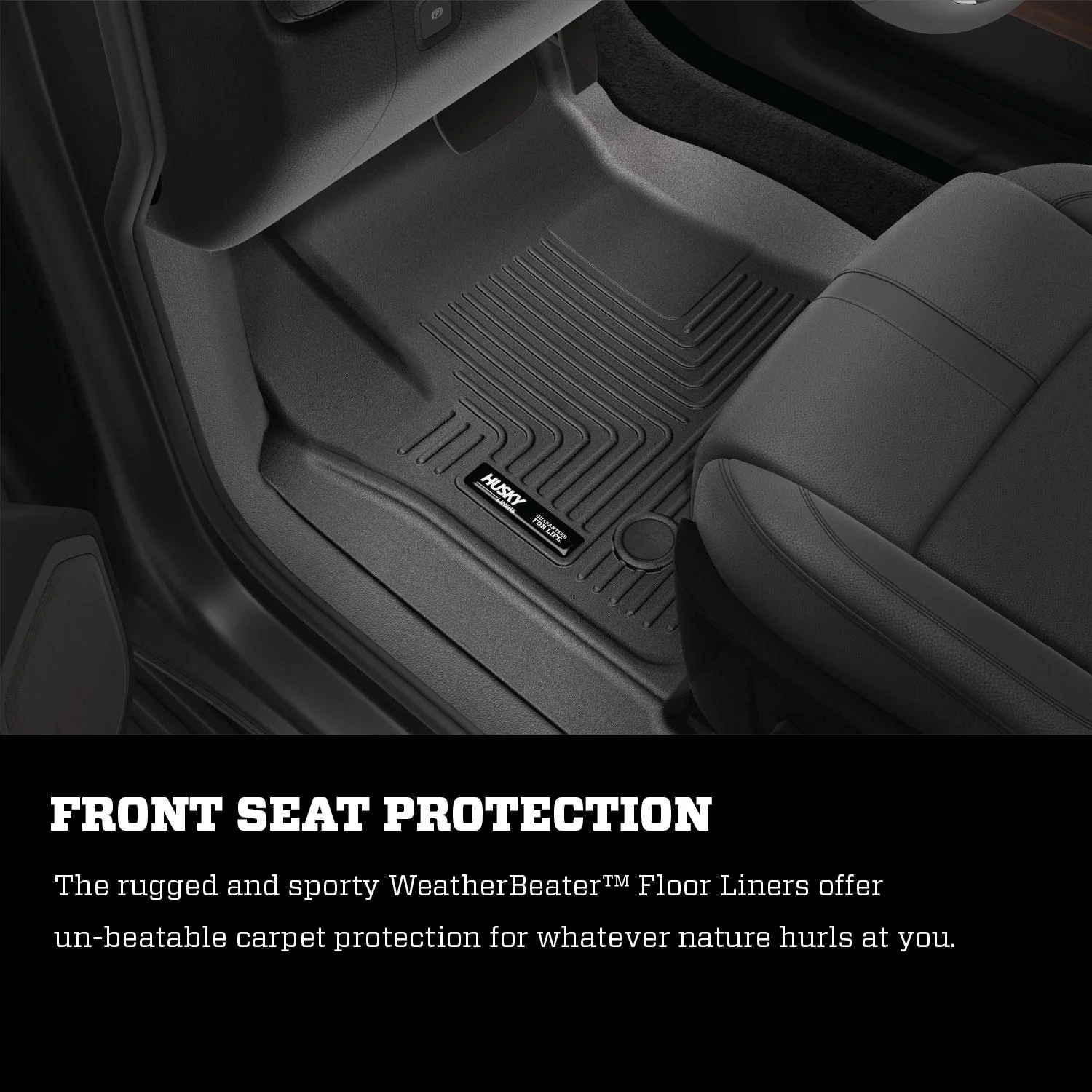 18 Toyota Tacoma Automatic Transmission Front Floor Liners Black Husky Liners - 13971 - Image 6