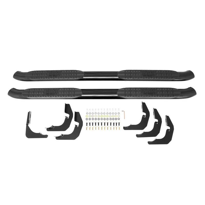 Westin 2014-2018 Chevy Silverado 1500 Crew Cab PRO TRAXX 4 Oval Nerf Step Bars - Black - Image 9