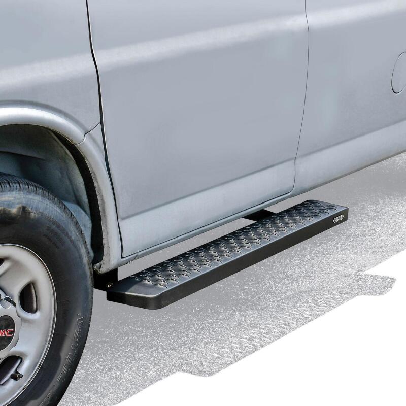 Westin Ford Transit Van 150/250/350 (46in Driver & 97in. Pass) Grate Steps Running Boards - Tex. Blk - Image 5