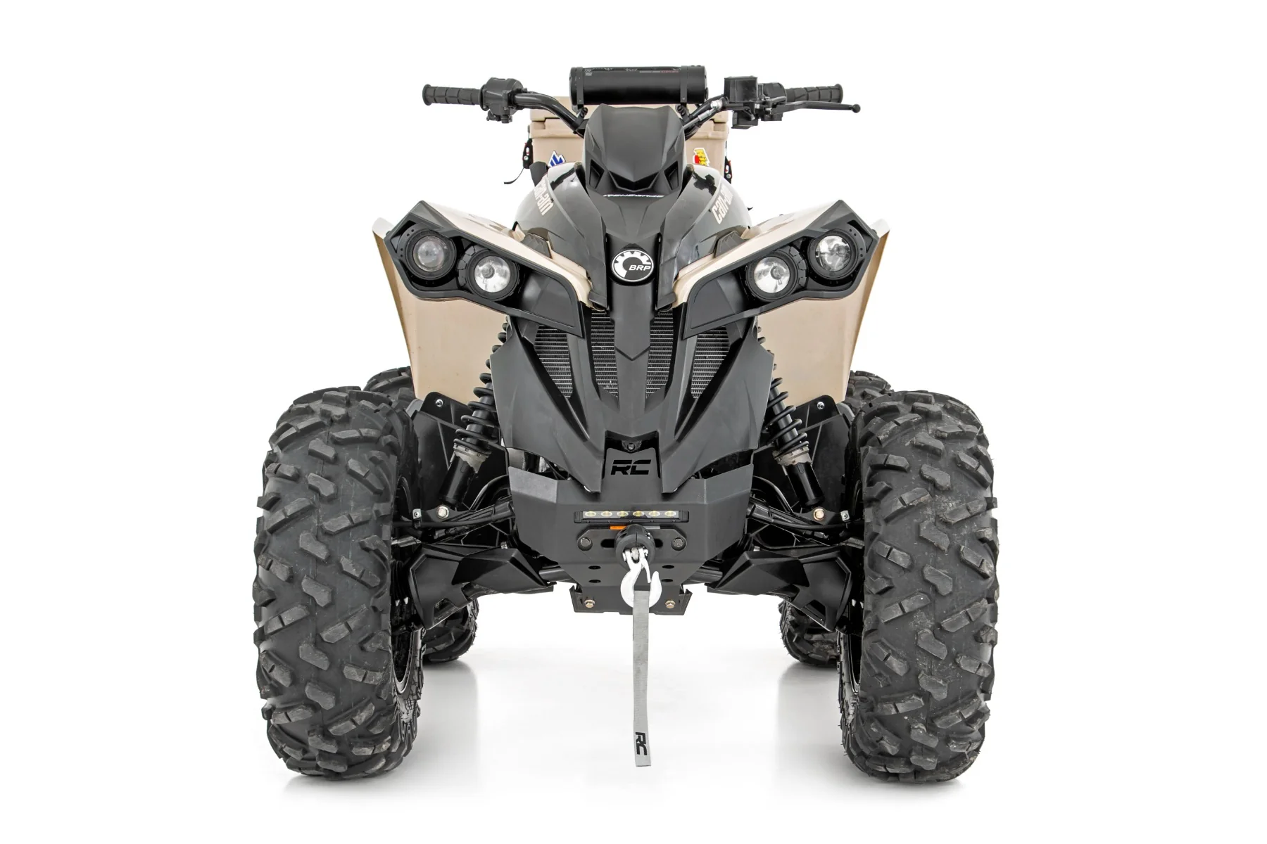Winch Bumper 4500-Lb Winch Black Series LED 6 Inch Light 13-21 Can-Am Renegade Rough Country - 97071 - Image 11