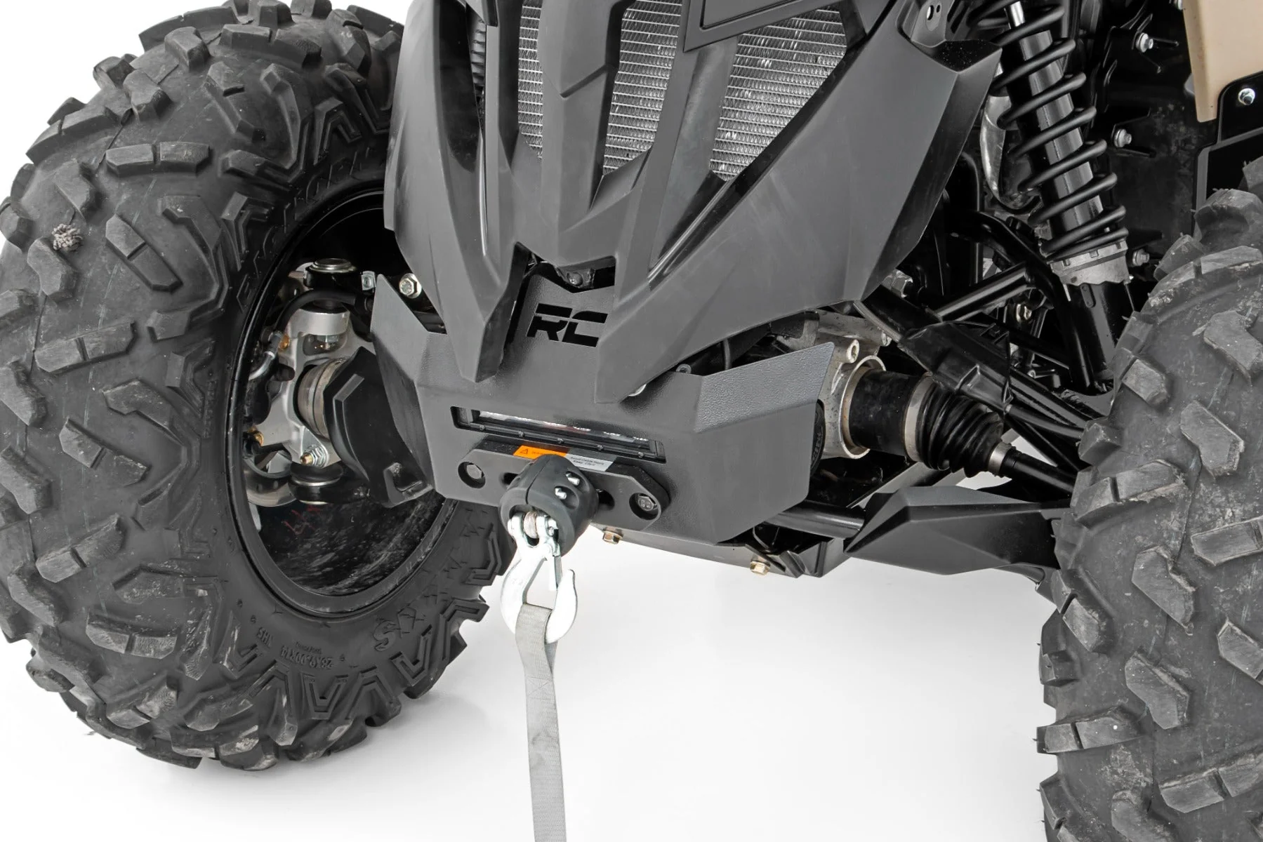 Winch Bumper 4500-Lb Winch Black Series LED 6 Inch Light 13-21 Can-Am Renegade Rough Country - 97071 - Image 2
