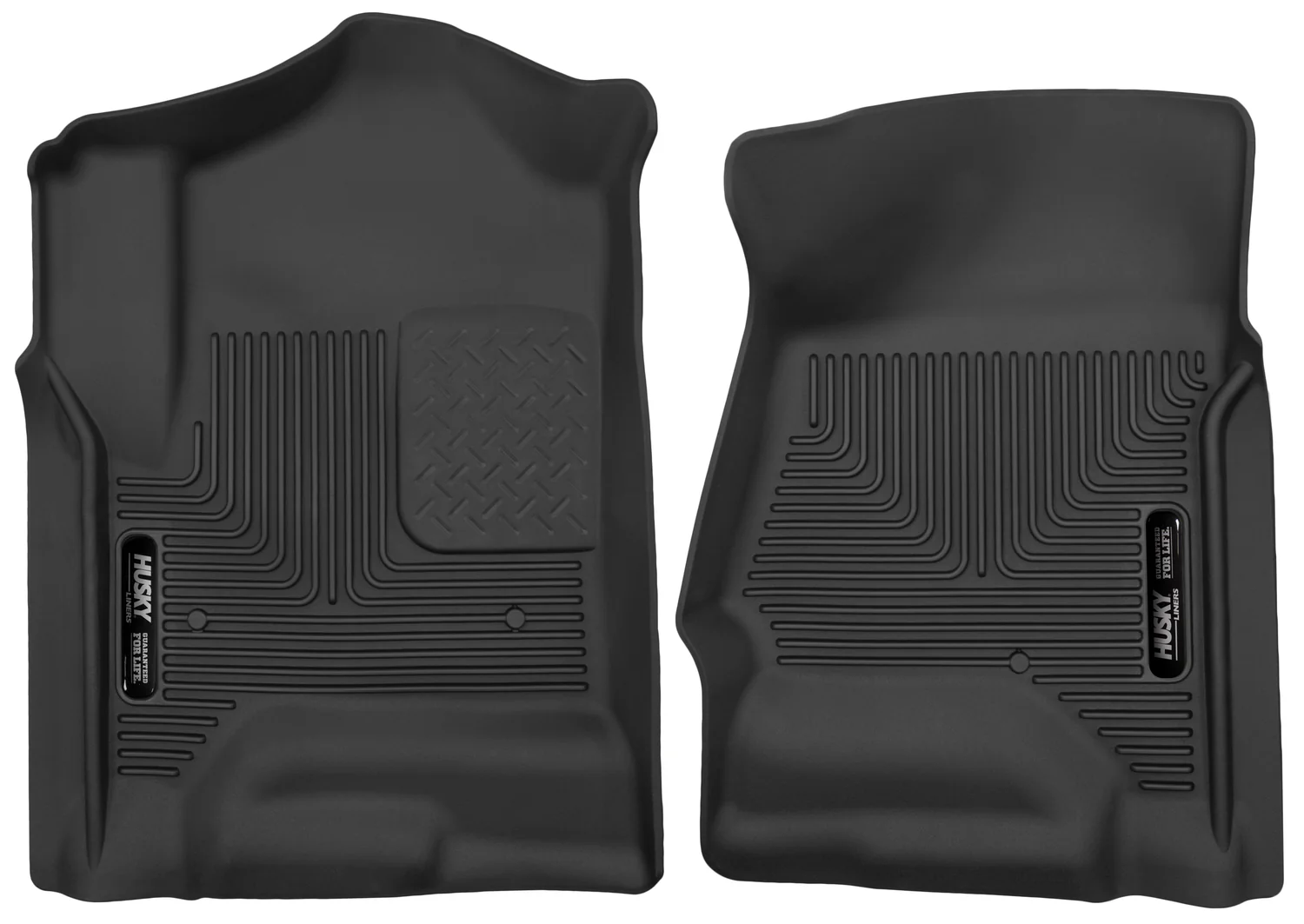 X-act Contour Front Floor Liners For 2014-2020 Silverado 1500/1500 LD/2500 HD/3500 HD, Sierra 1500/1500 Limited/2500 HD/3500 HD, Escalade ESV, Suburban, Tahoe, Yukon XL Husky Liners - 53111