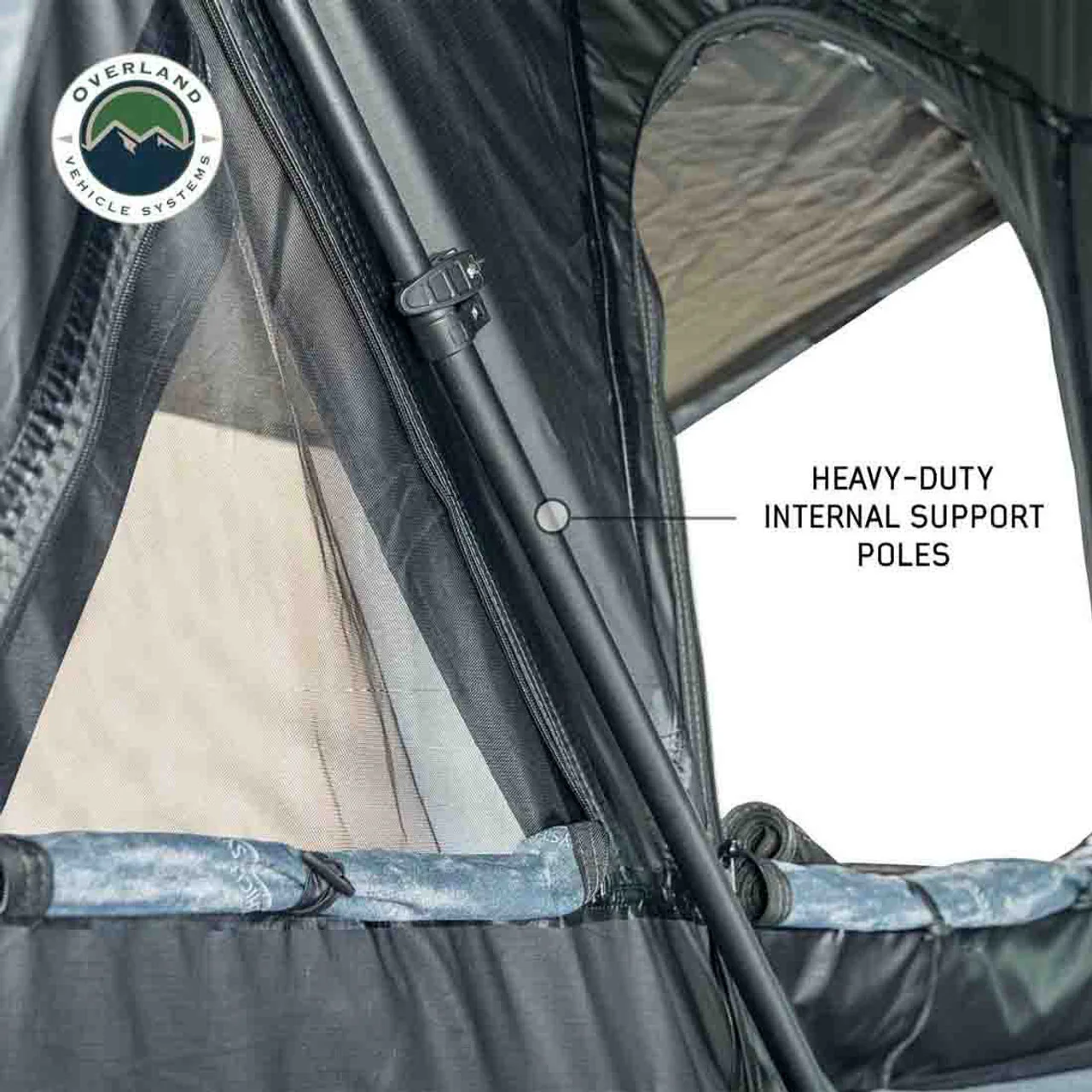 XD Everest 2 - Cantilever Aluminum Roof Top Tent, 2 Person, Grey Body and Black Rainfly Overland Vehicle Systems - 18489902 - Image 10