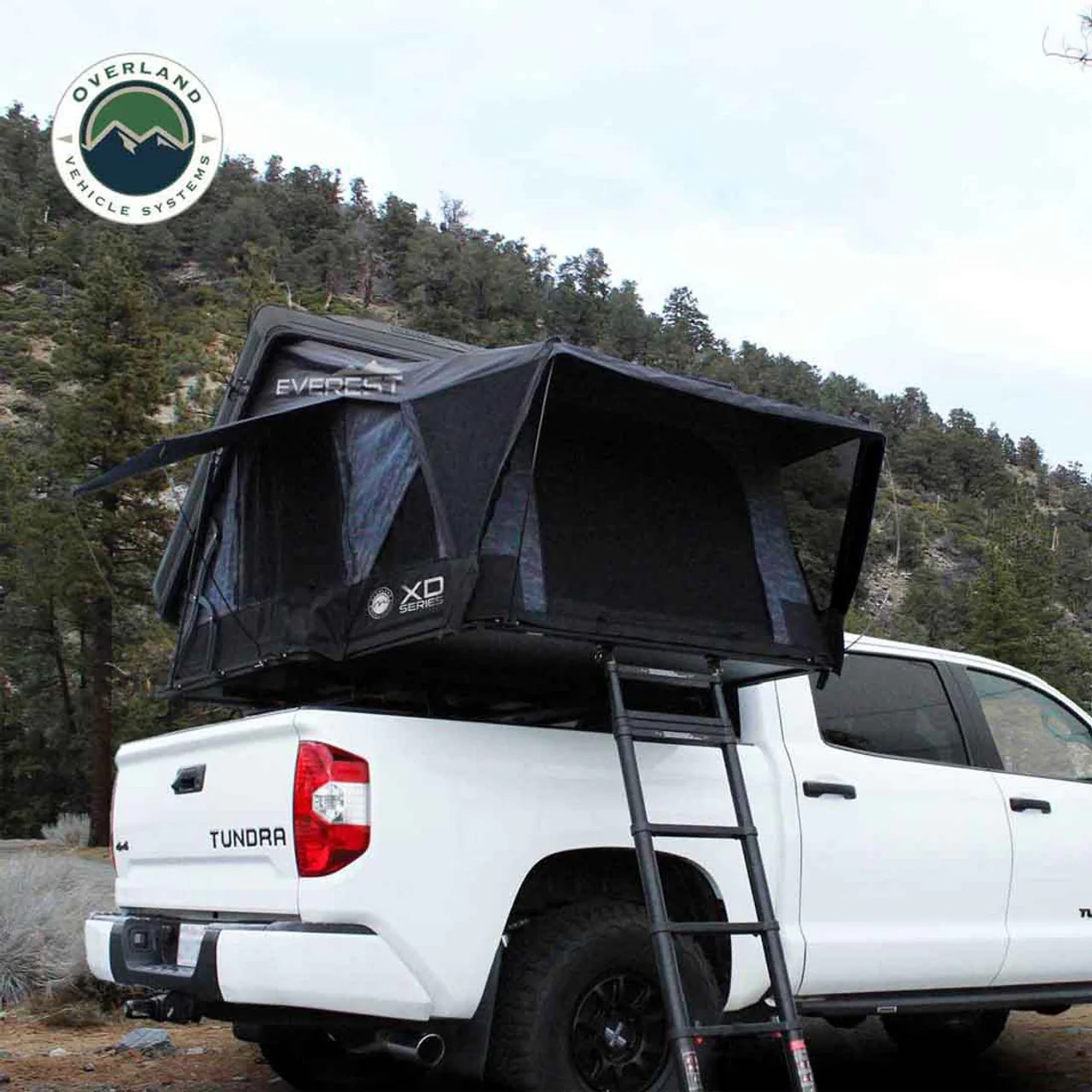 XD Everest 2 - Cantilever Aluminum Roof Top Tent, 2 Person, Grey Body and Black Rainfly Overland Vehicle Systems - 18489902 - Image 15
