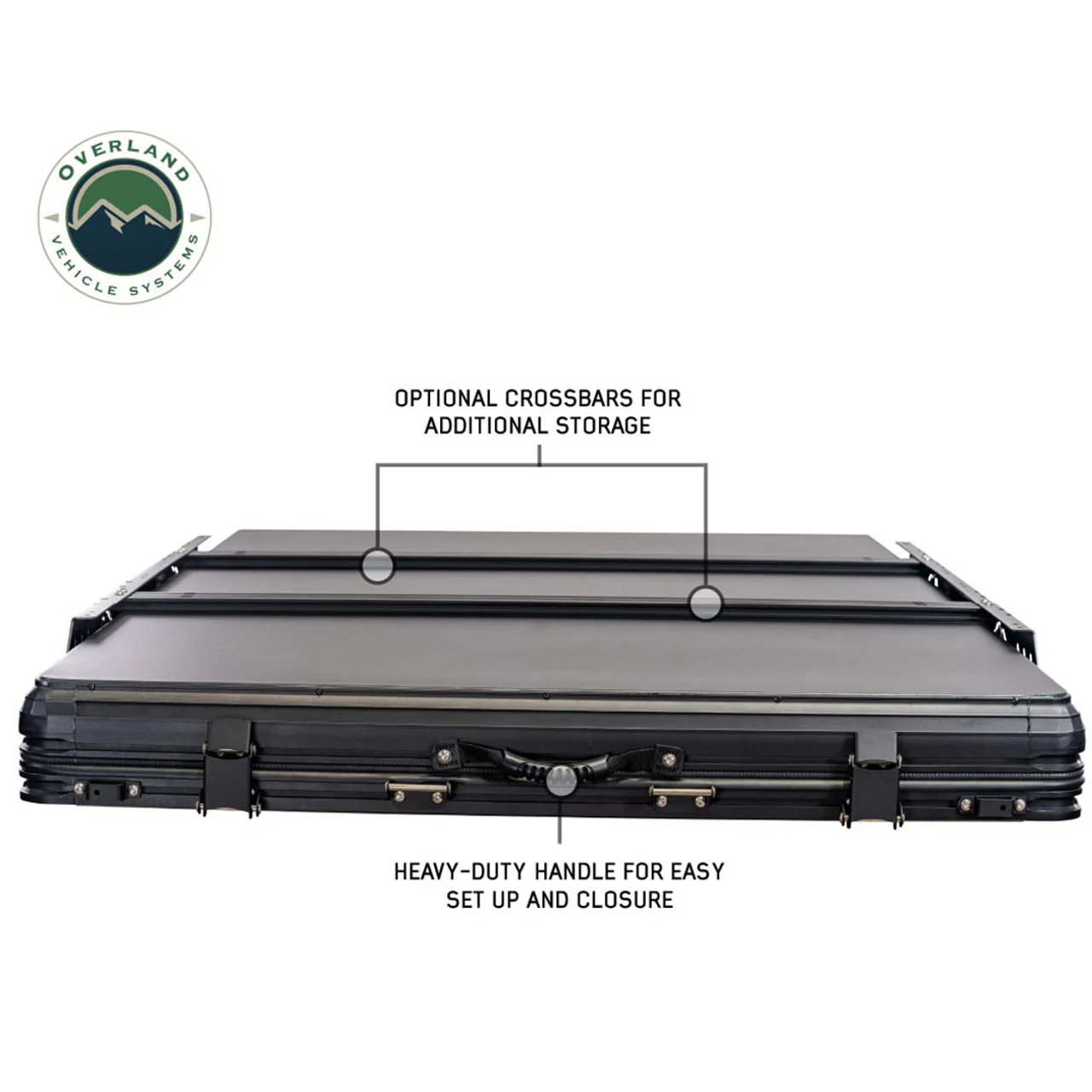 XD Lohtse - Clamshell Aluminum Roof Top Tent, 2 Person, Grey Body and Black Rainfly Overland Vehicle Systems - 18589902 - Image 11