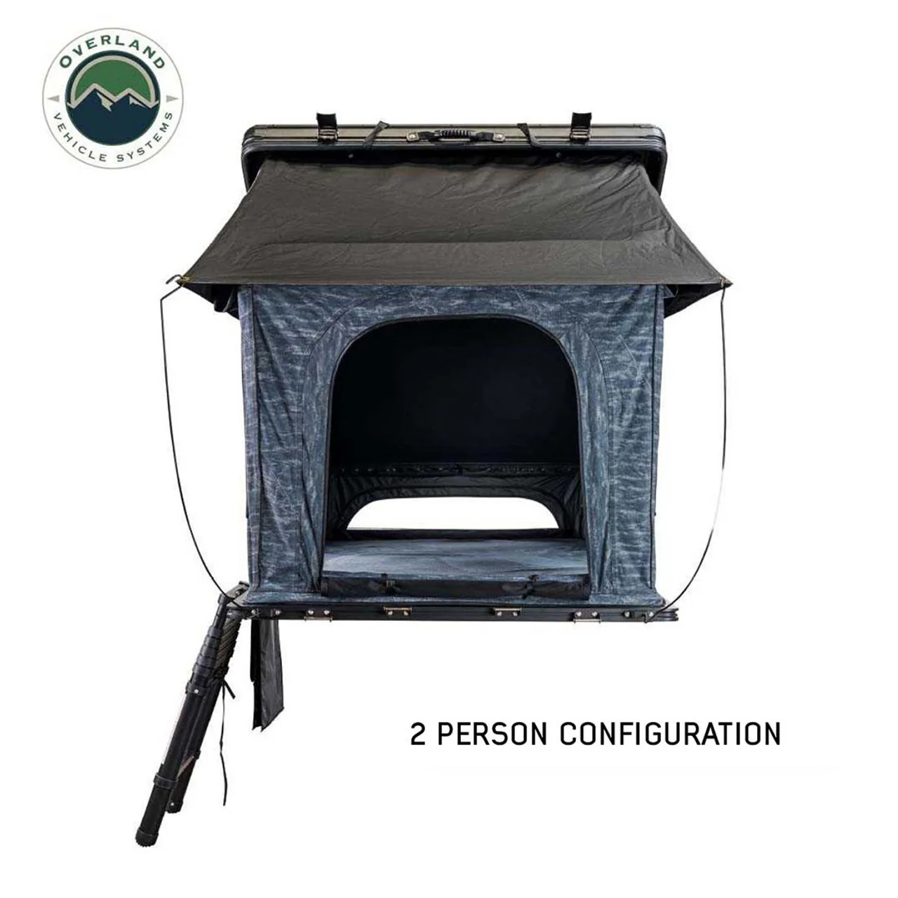 XD Lohtse - Clamshell Aluminum Roof Top Tent, 2 Person, Grey Body and Black Rainfly Overland Vehicle Systems - 18589902 - Image 12