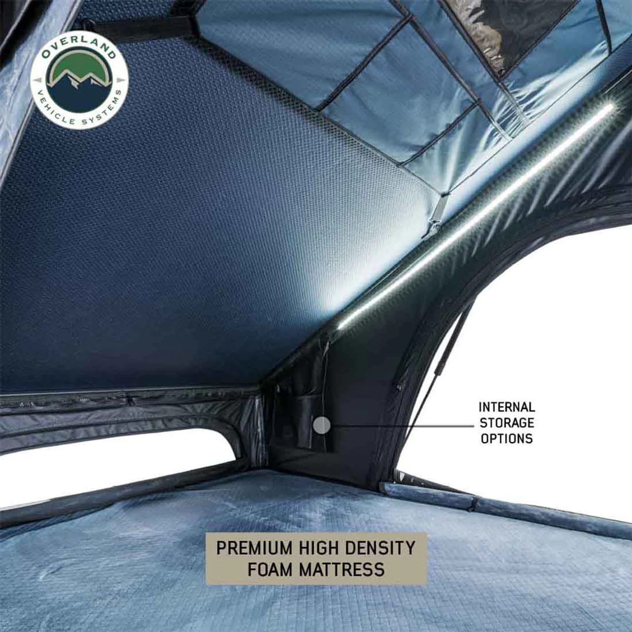 XD Lohtse - Clamshell Aluminum Roof Top Tent, 2 Person, Grey Body and Black Rainfly Overland Vehicle Systems - 18589902 - Image 4