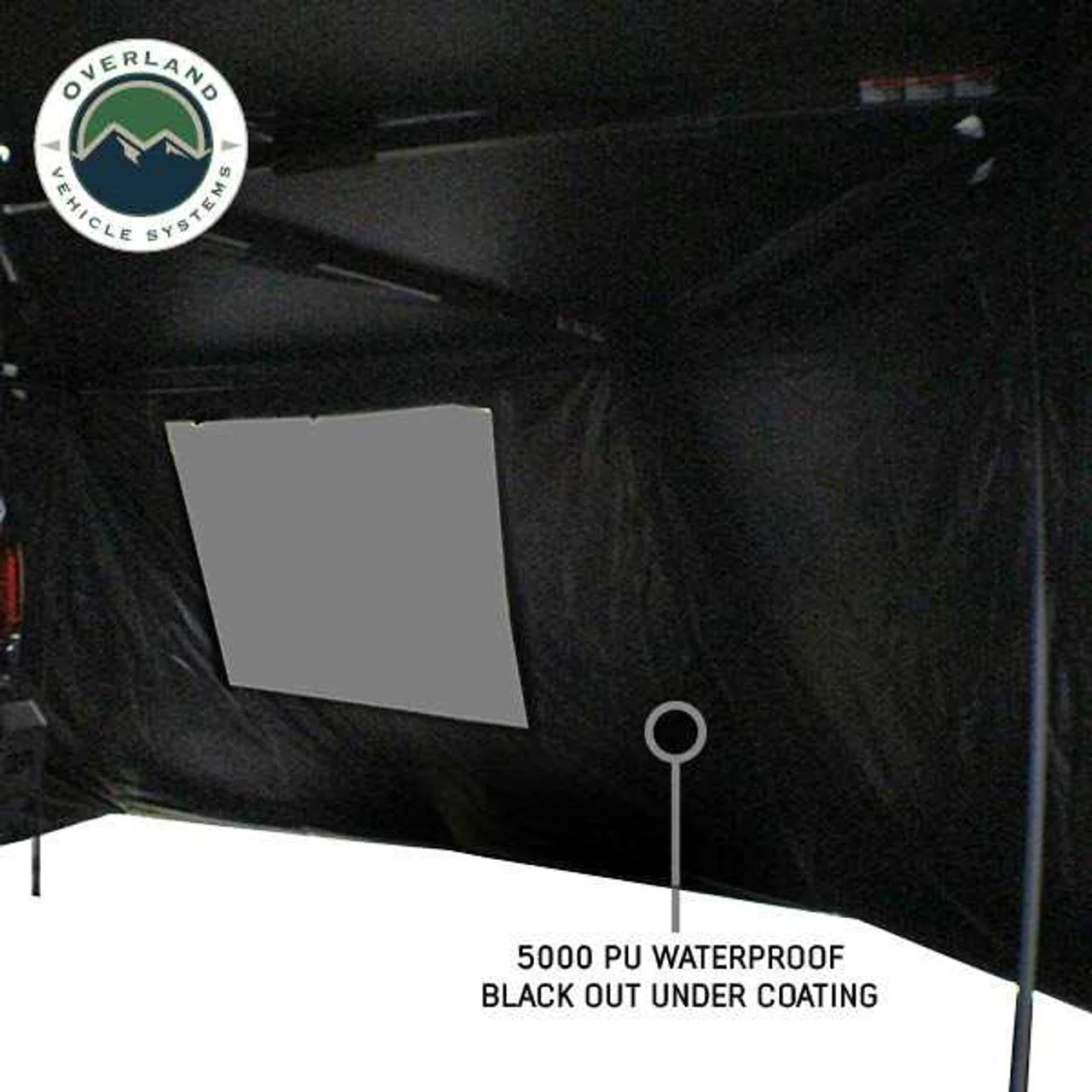 XD Nomadic 270 - Awning Wall 2 W/Black Out, Passenger Side, Black Body, Black Trim W/Storage Bag Overland Vehicle Systems - 19690006 - Image 5