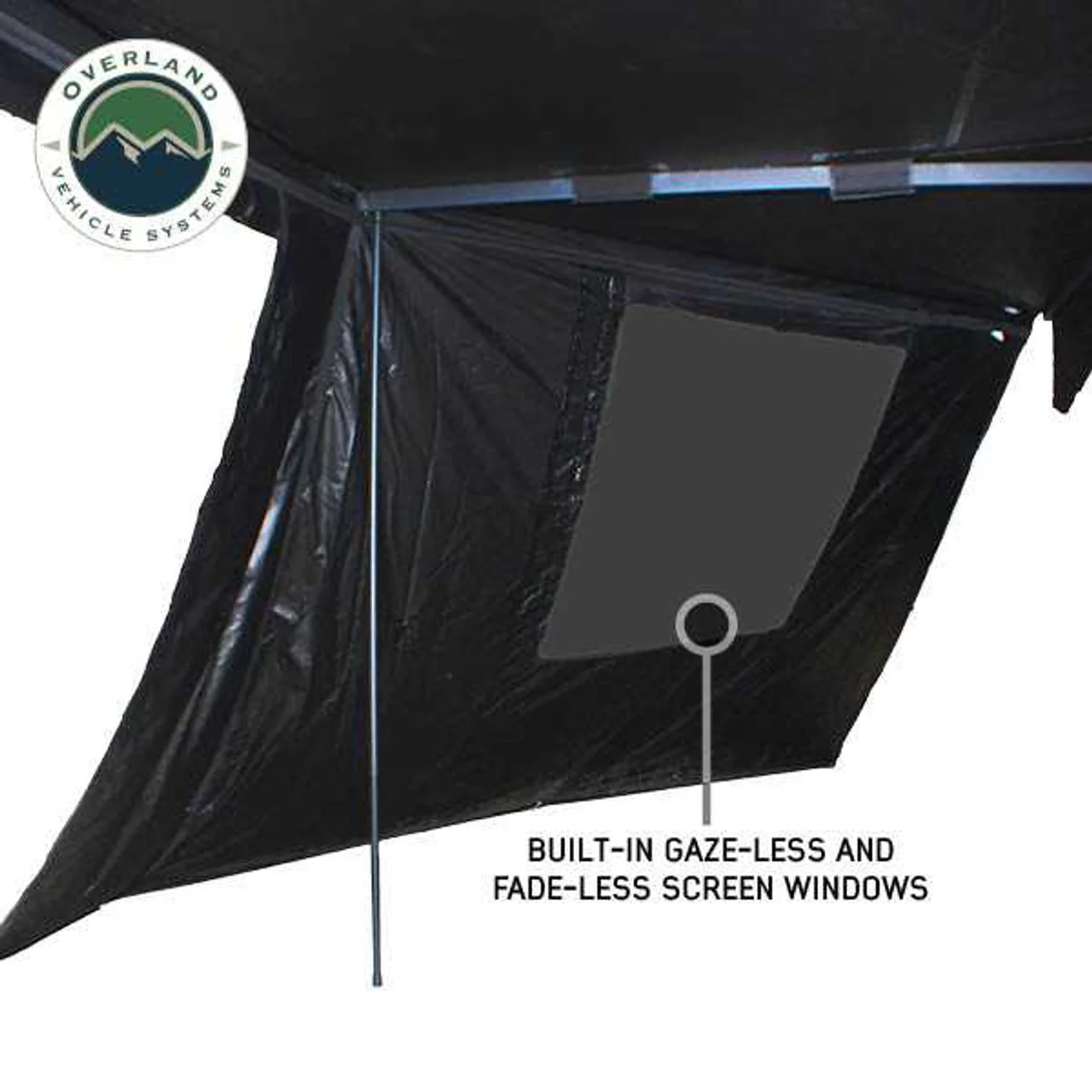 XD Nomadic 270 - Awning Wall 3 W/Black Out, Driver Side, Black Body, Black Trim W/Storage Bag Overland Vehicle Systems - 19690007 - Image 4