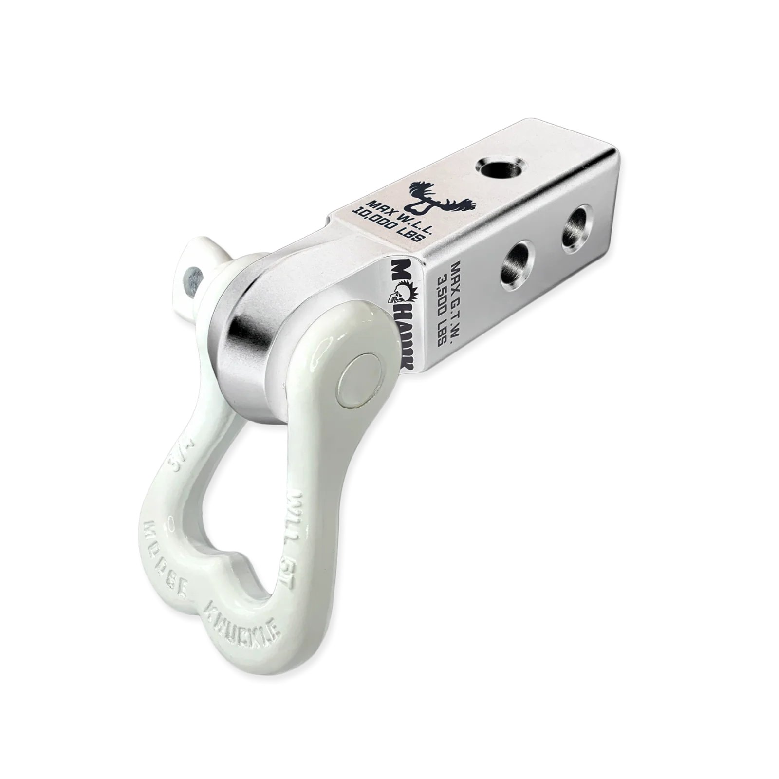 XL 3/4 Shackle and Mohawk 2.0 Receiver Combo Atomic Silver / Pure White Moose Knuckle Offroad - FN000022-410 - Moose Knuckle Offroad