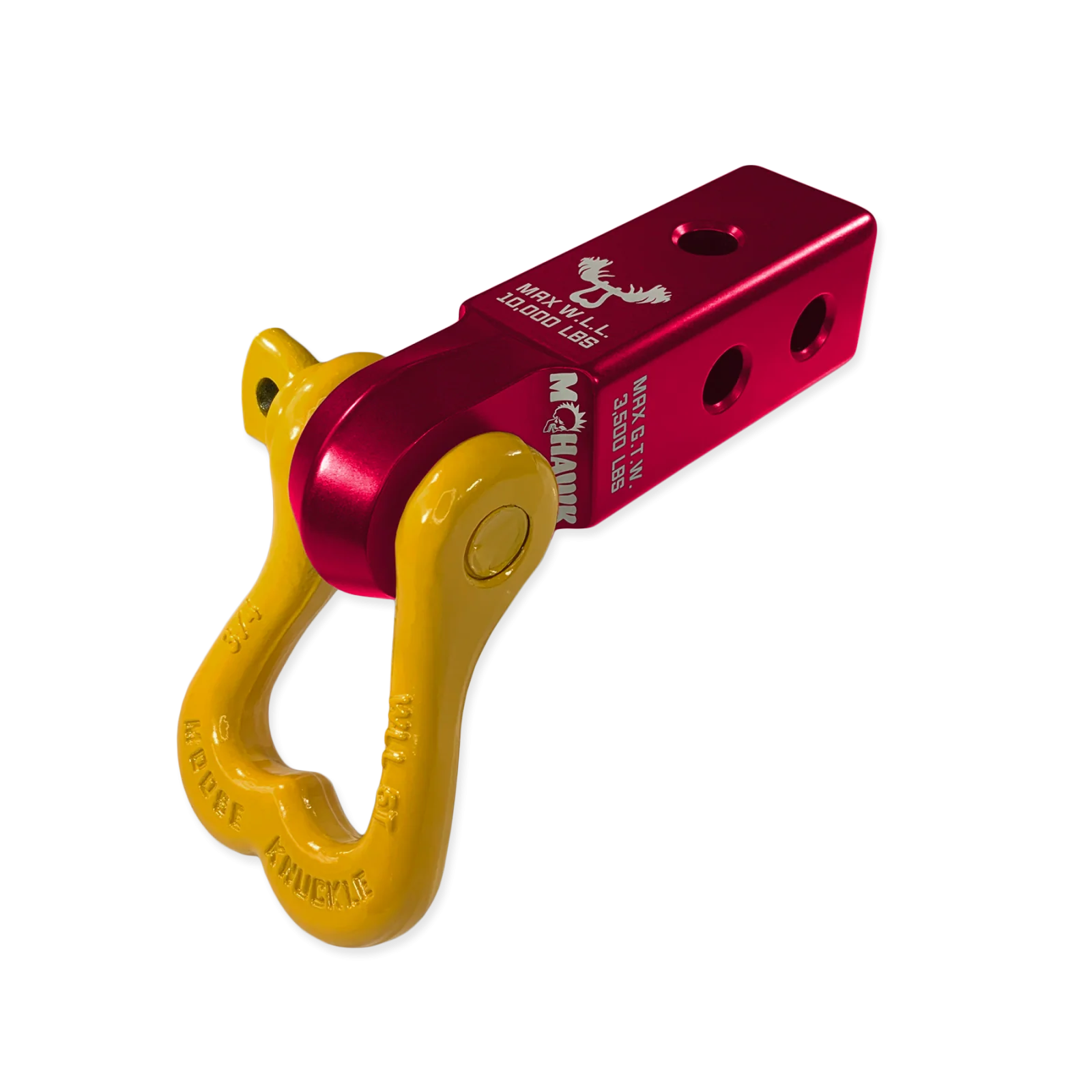 XL 3/4 Shackle and Mohawk 2.0 Receiver Combo Red Rum / Detonator Yellow Moose Knuckle Offroad - FN000022-104 - Moose Knuckle Offroad